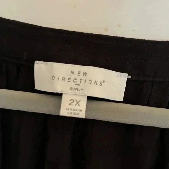 New Directions black button front shirt size 2X - Picture 4 of 6
